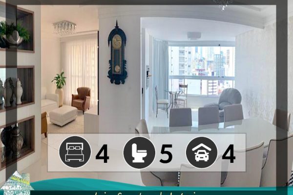 Vende – Apartamento, 04 dormitórios sendo 02 suítes. Balneário Camboriú